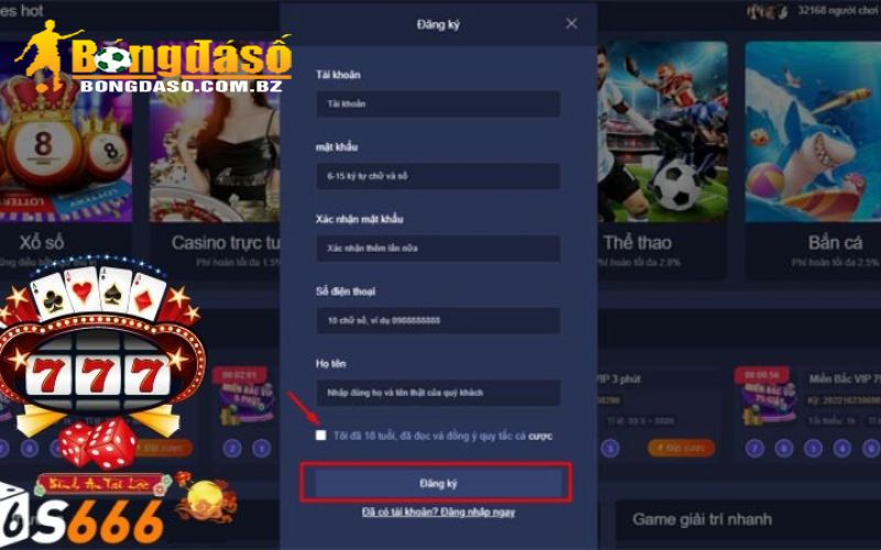 Đăng ký s666 để trải nghiệm cá cược trong derby